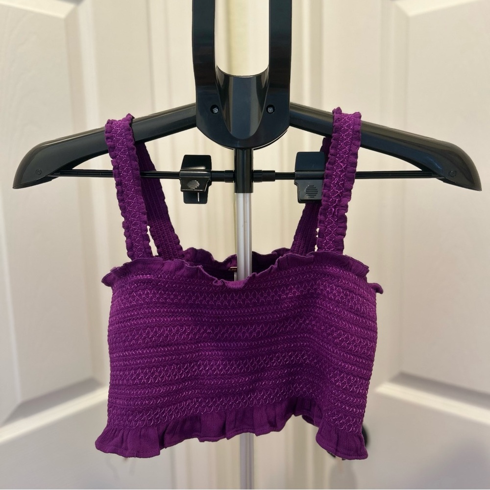 Free People Violet Knit Top
